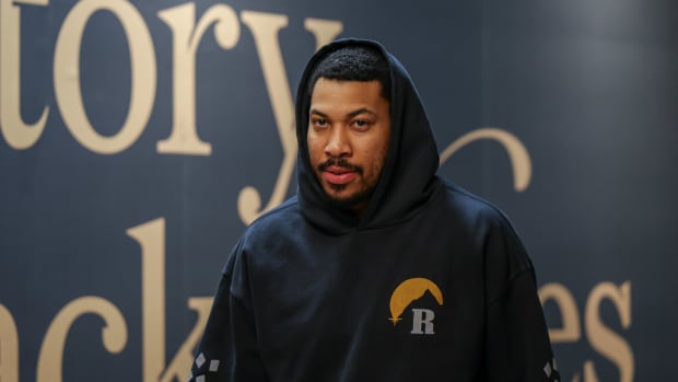Feb 14, 2024; Salt Lake City, Utah, USA; Utah Jazz forward Otto Porter Jr. (22) arrives at the Delta Center before the game between the Utah Jazz and the Los Angeles Lakers. Mandatory Credit: Chris Nicoll-USA TODAY Sports